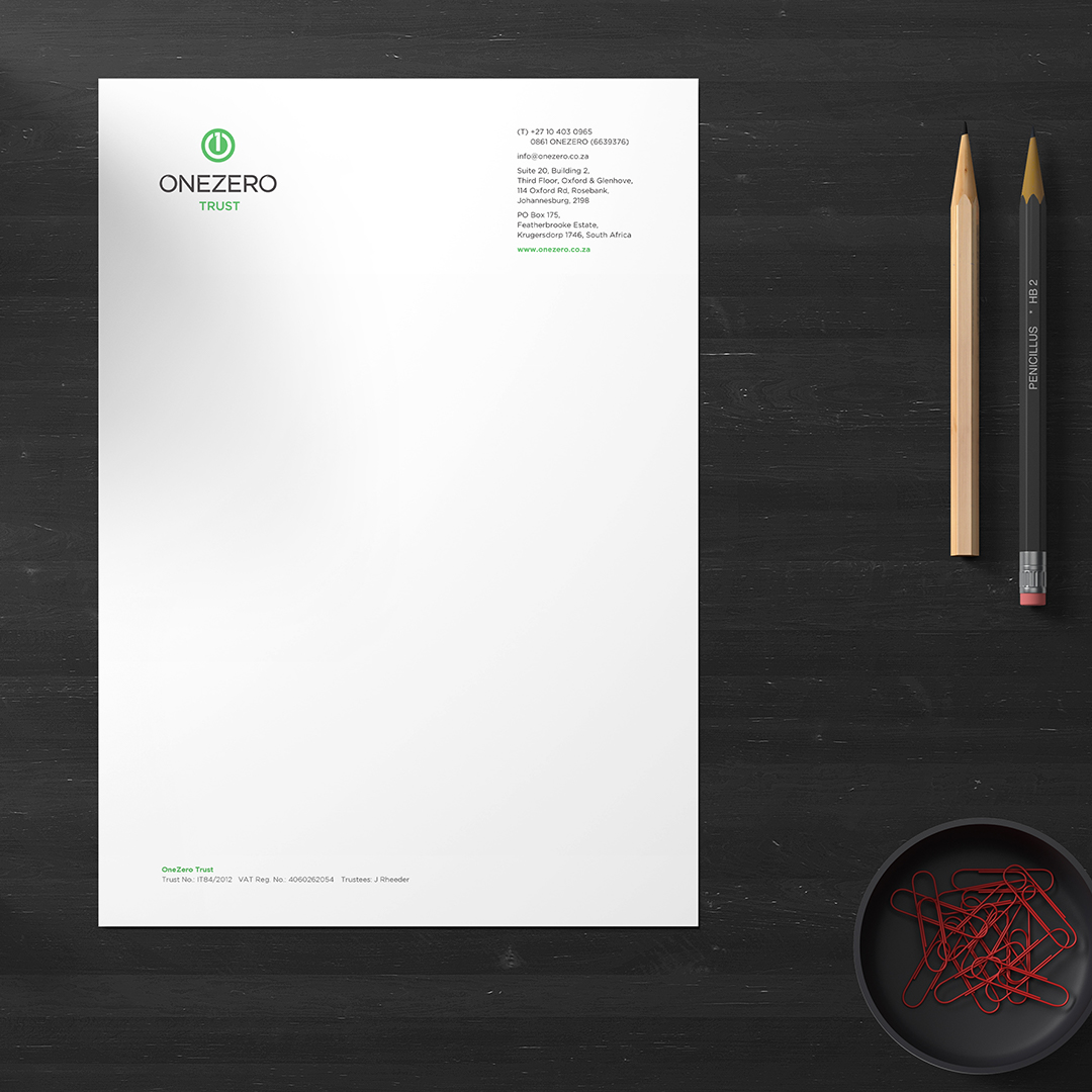 ONE ZERO LETTERHEAD