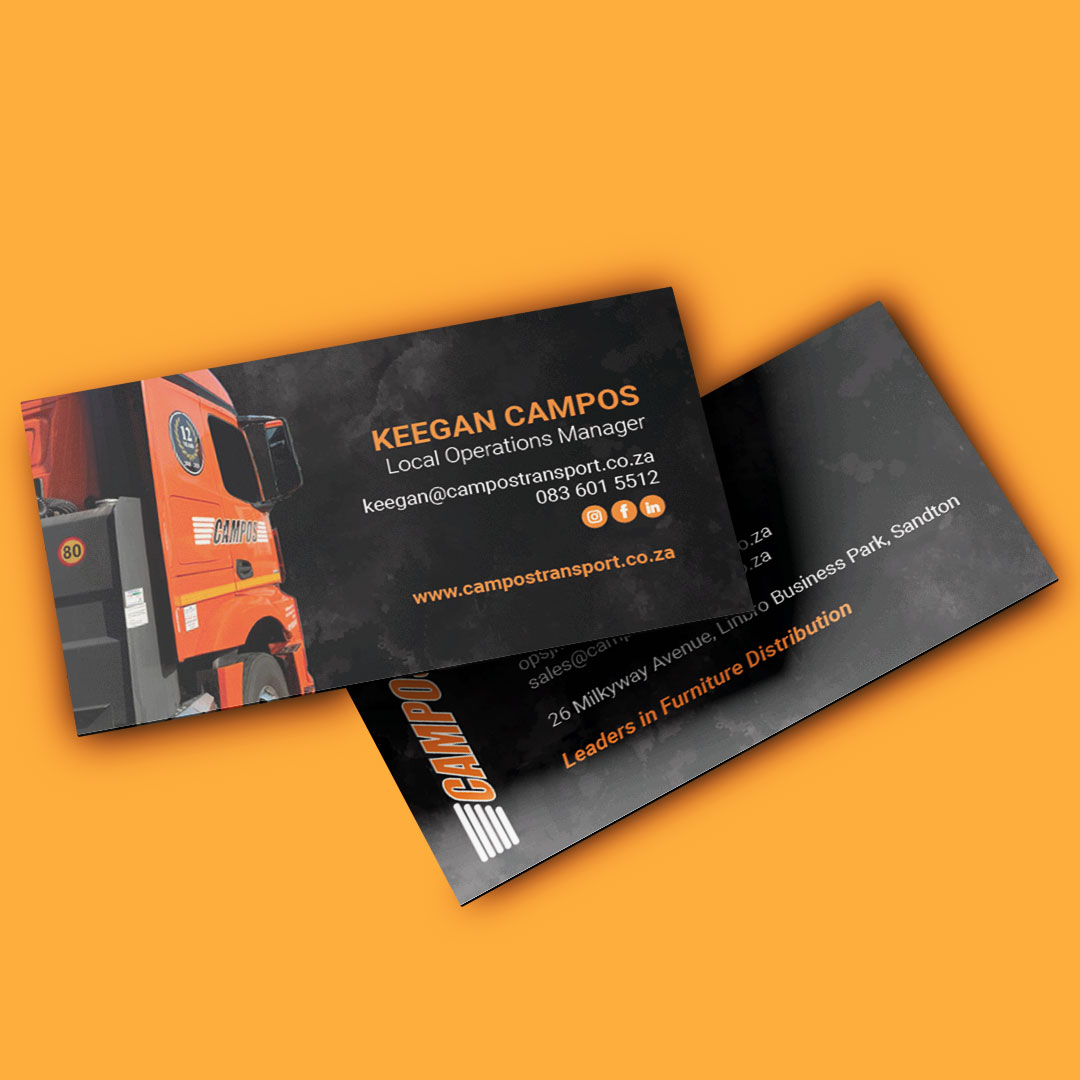 CAMPOS TRANSPORT BUSINESS CARD