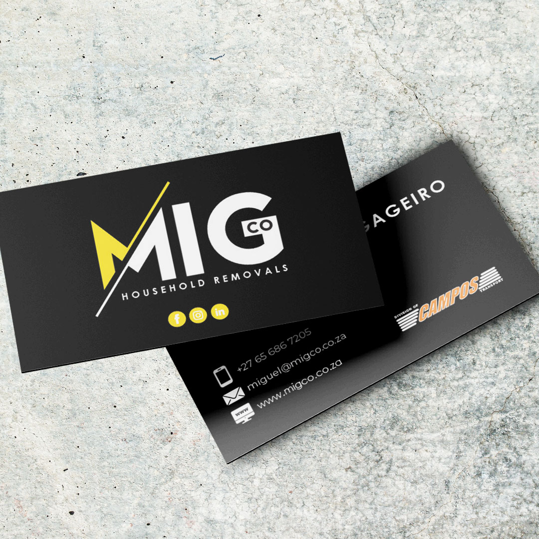 MIGCO HOUSEHOLD REMOVALS BUSINESS CARD